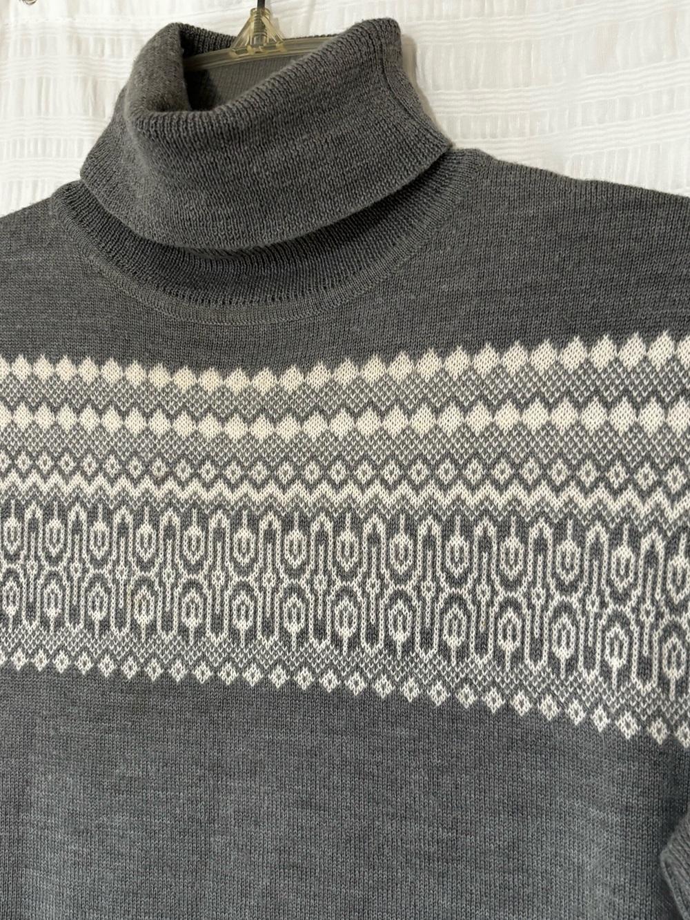 Ann Taylor Loft Fair Isle Cashmere & Merino Wool Knit Sweater Sz Small - Picture 8 of 9